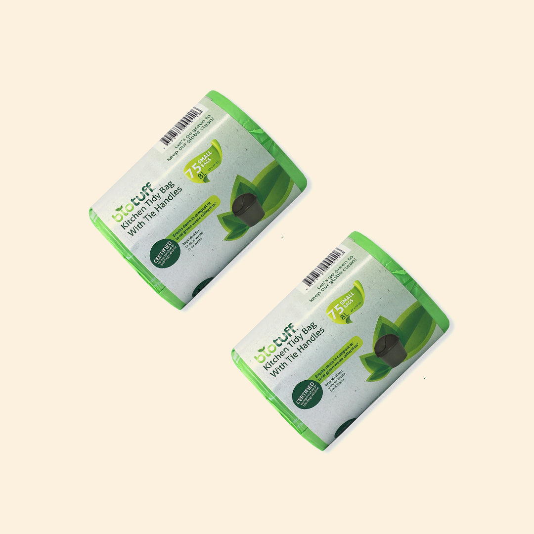 8L Kitchen Tidy Bin Liner with Handles (FOGO Compostable)