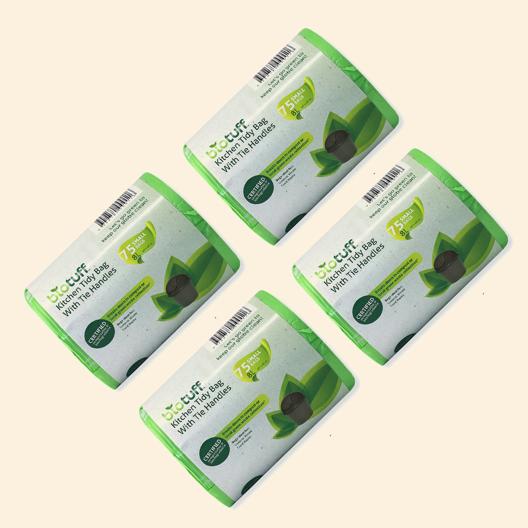 8L Kitchen Tidy Bin Liner with Handles (FOGO Compostable)