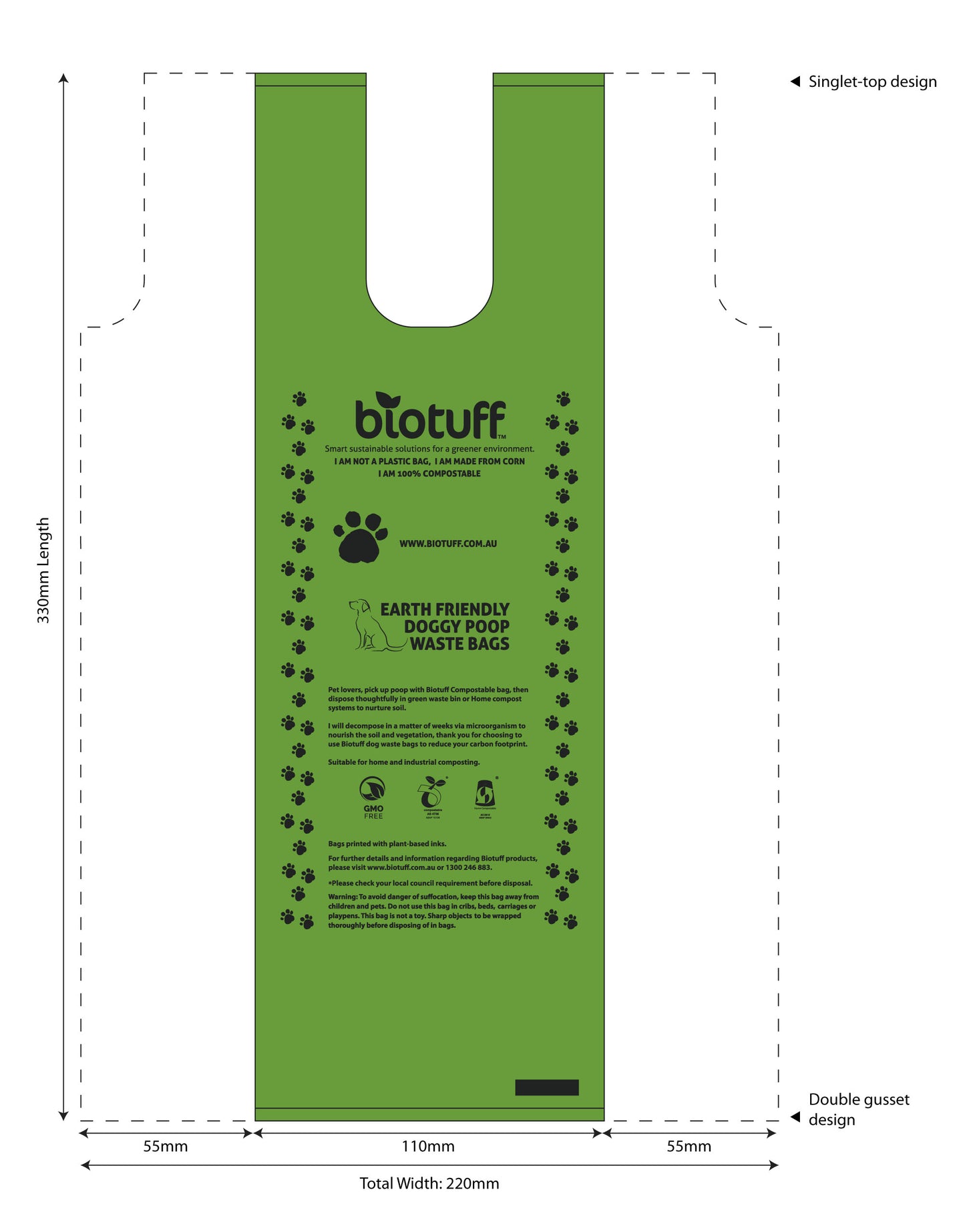 Dog Waste Refill Bags (4 Pack - 60 bags)