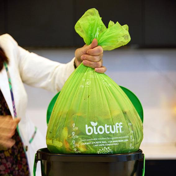12L Kitchen Tidy Bin Liner with Handles (FOGO Compostable)