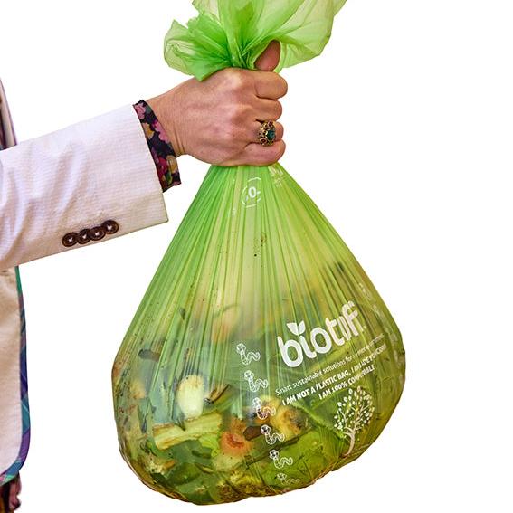 12L Kitchen Tidy Bin Liner with Handles (FOGO Compostable)