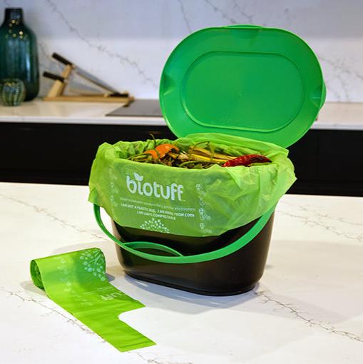 12L Kitchen Tidy Bin Liner with Handles (FOGO Compostable)