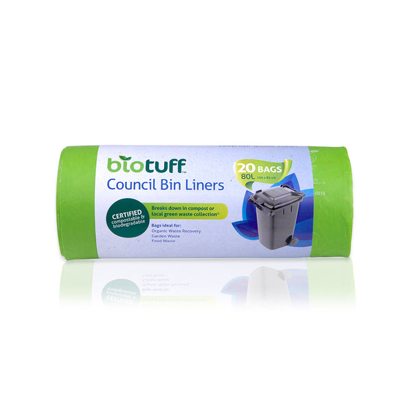 Council Bin Liner 80 Litre (20 Bags Per Roll) - 10 Rolls Per Carton - Carton Of 200 Bags