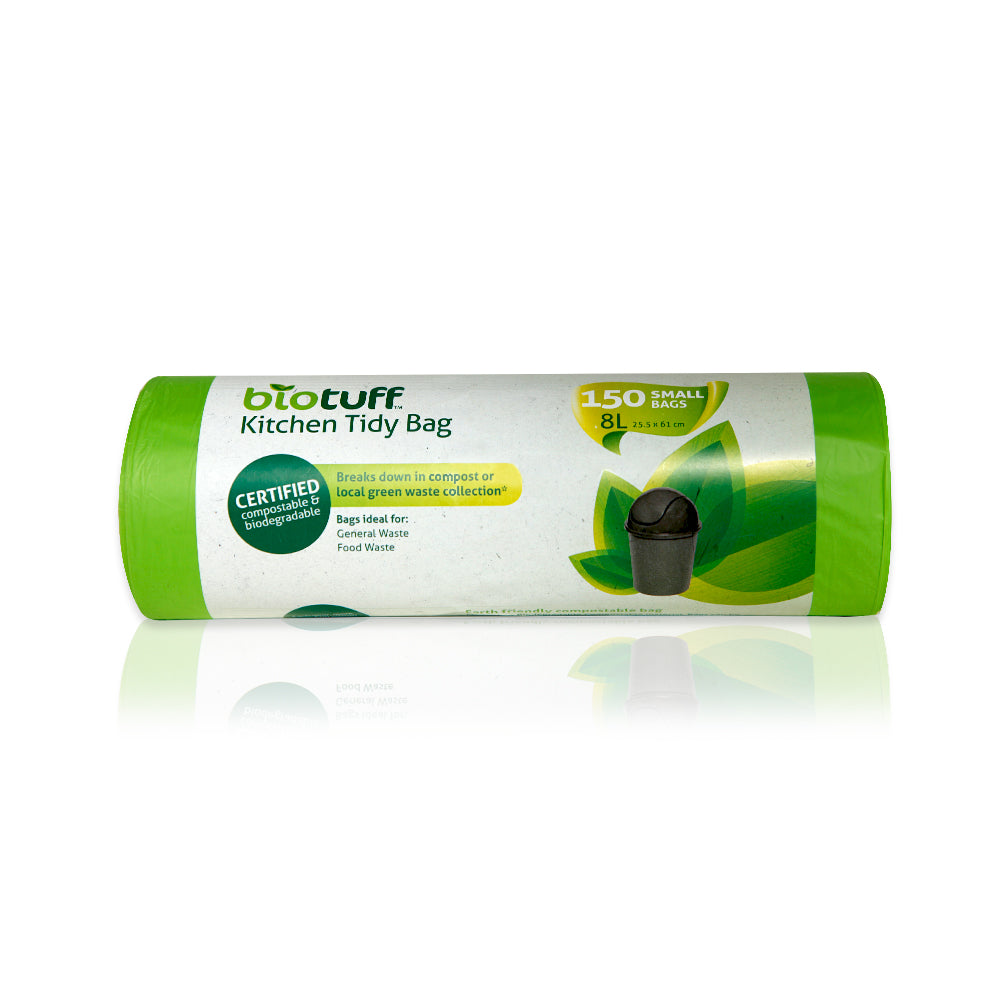 8L Kitchen Tidy Bin Liner (150 Bags) - Home Compostable