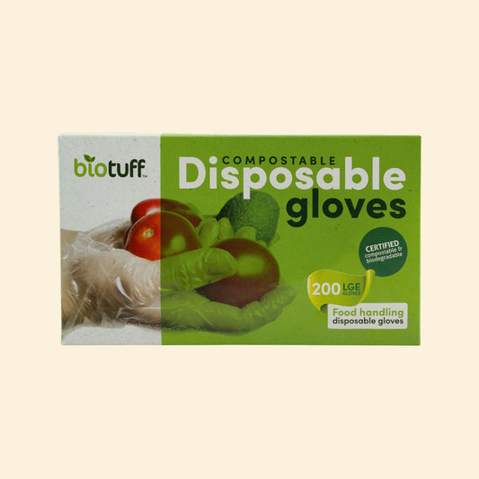 Compostable Disposable Kitchen Gloves-  Large Size
