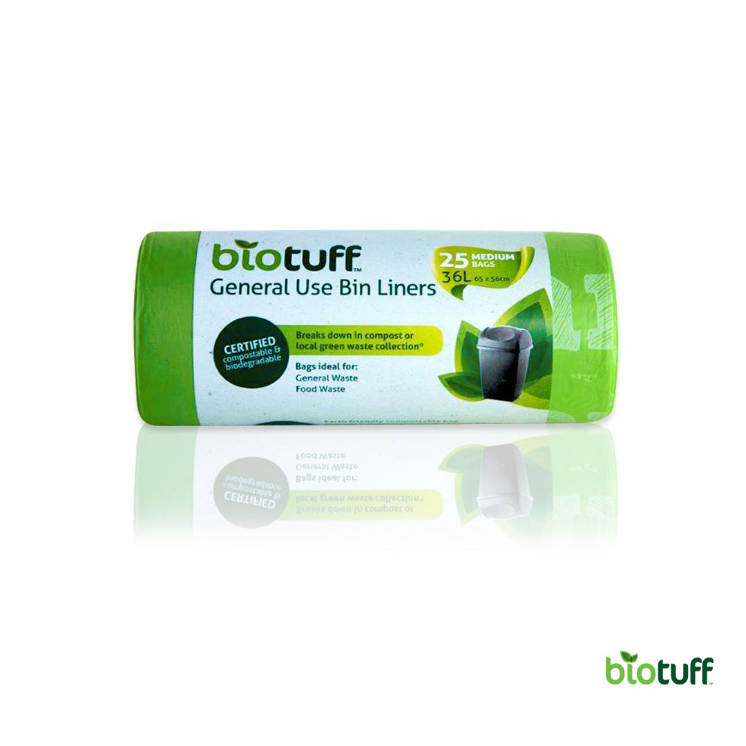 36L Medium General Use Bin Liner (25 Bags Per Roll) 20 Rolls Per Carton - 500 Bags