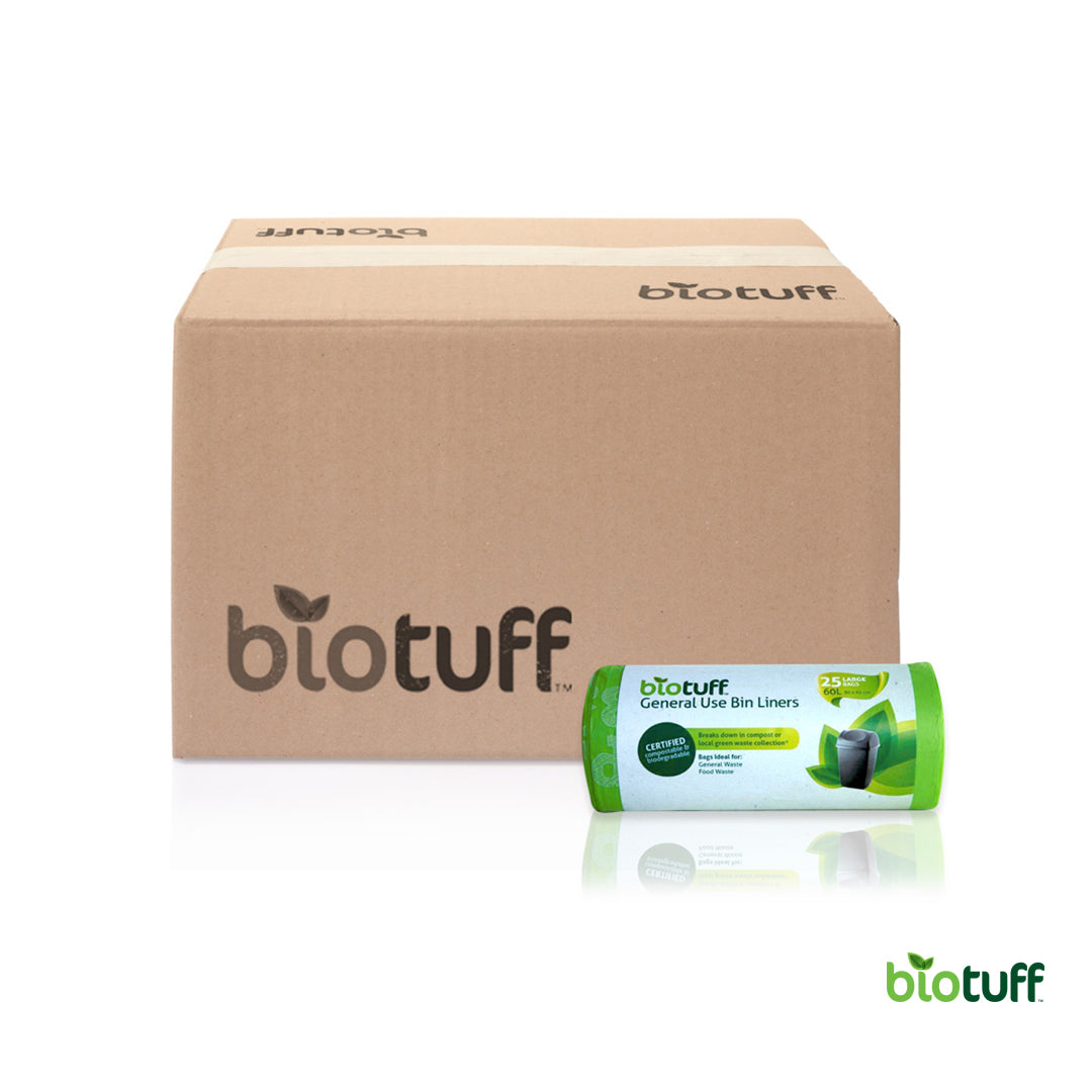 60L Large General Use Bin Liner (25bags Per Roll) 20 Rolls Per Carton - 500 Bags