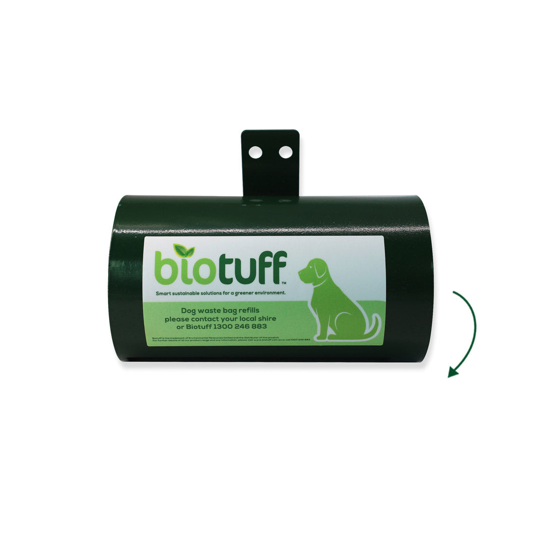 Powder Coated Green Dog Waste Bag Dispenser