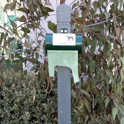 Dog Waste Dispenser 314 Grade Stainless Steel Powder Coated Green