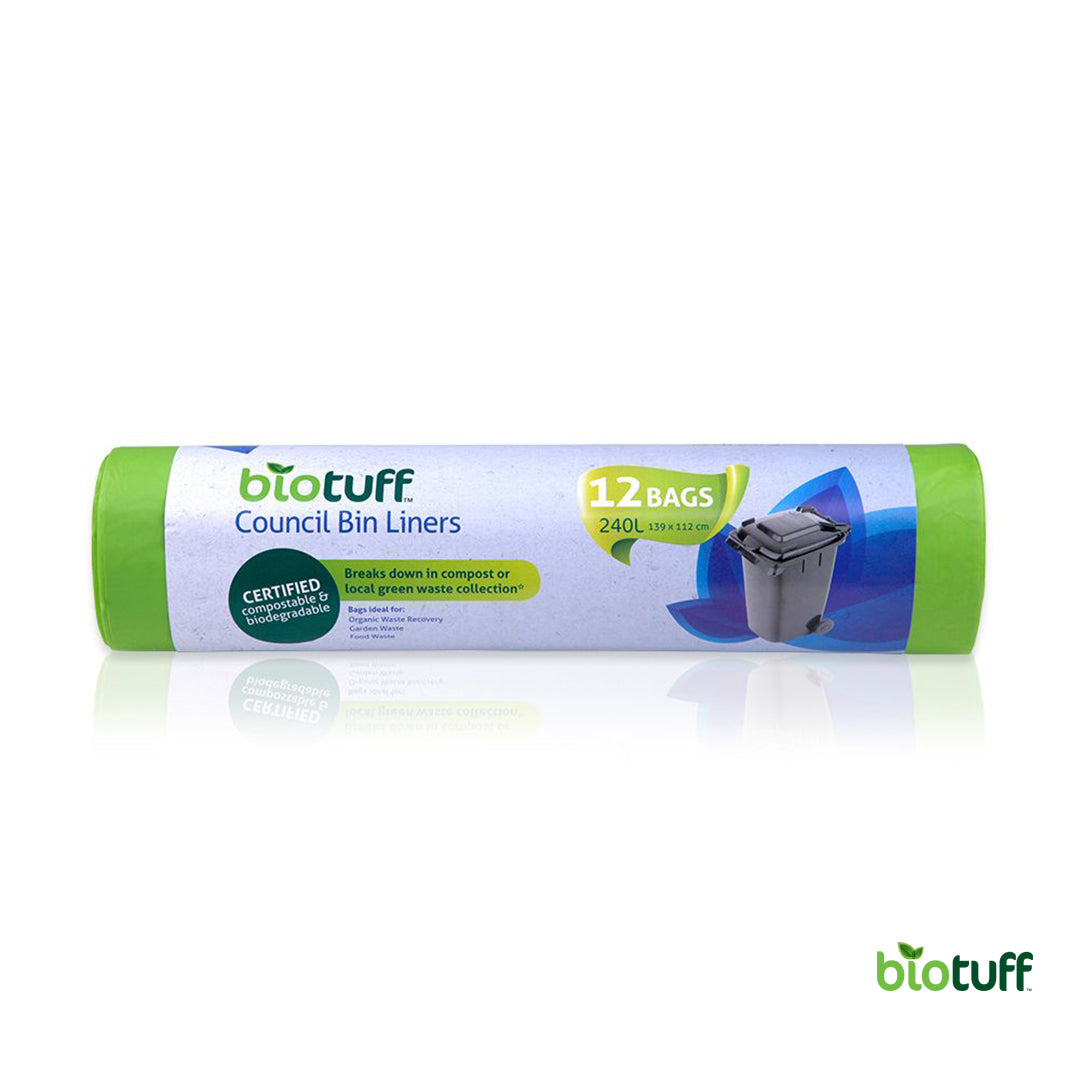 Council Bin Liner - 240 Litre (12 Bags per roll) - Carton Of 120 Bags