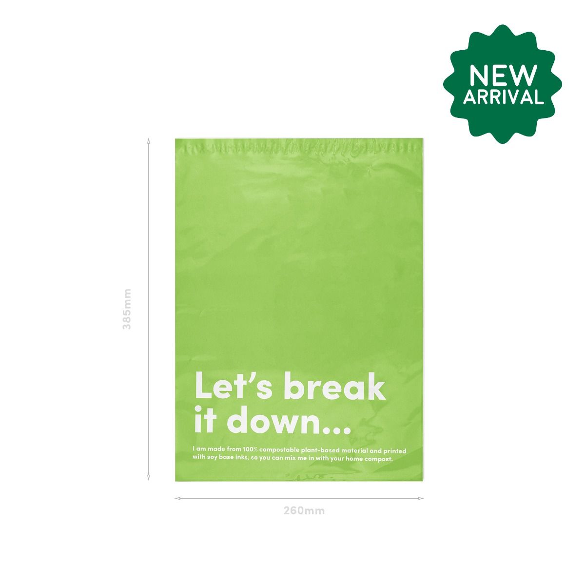 Compostable Satchel Mailer Pack - Medium (100 Satchels) - Carton