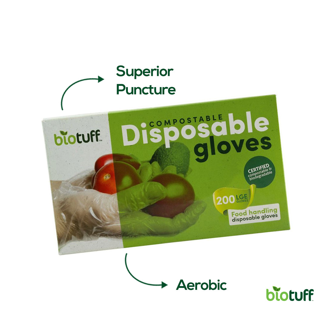 Compostable Disposable Kitchen Gloves- Large Size