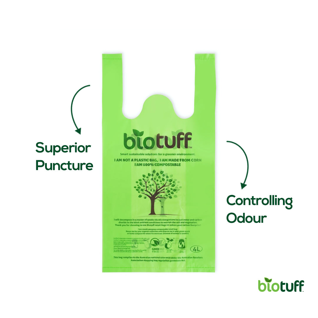 Biodegradable Small Singlet Retail Bags 4L Capacity - 100 Bags