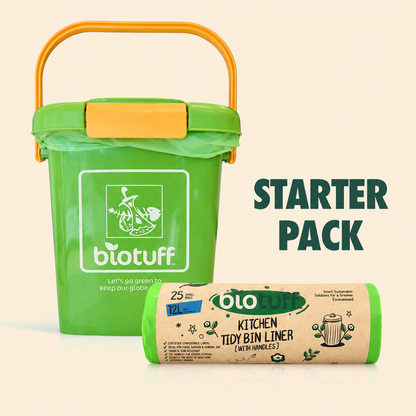 10L Kitchen Caddy | Eco-friendly Compost Bin Starter Pack
