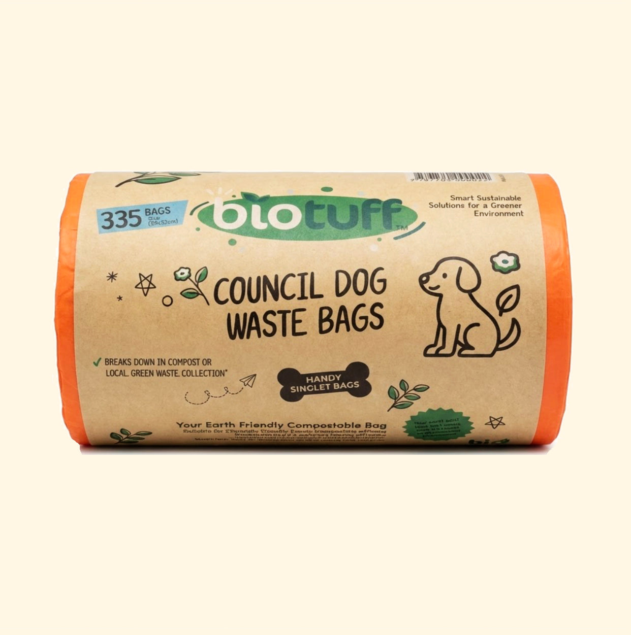 Council Dog Waste Bags (with handles)- 335 Bag Roll