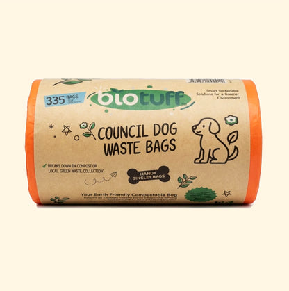 Council Dog Waste Bags (with handles)- 335 Bag Roll