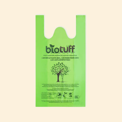 8L Shopping Bags - Compostable Retail Singlet Bags