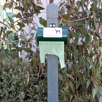Council Dog Waste dispenser - Mild Steel Powder coated Green