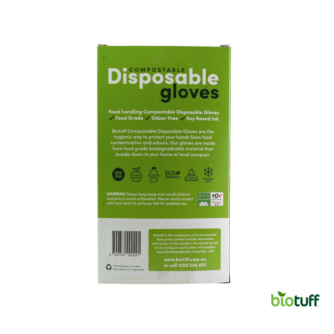 Compostable Disposable Kitchen Gloves Large Size 200 Gloves Per Box 20 Boxes - Carton Of 4000 Gloves