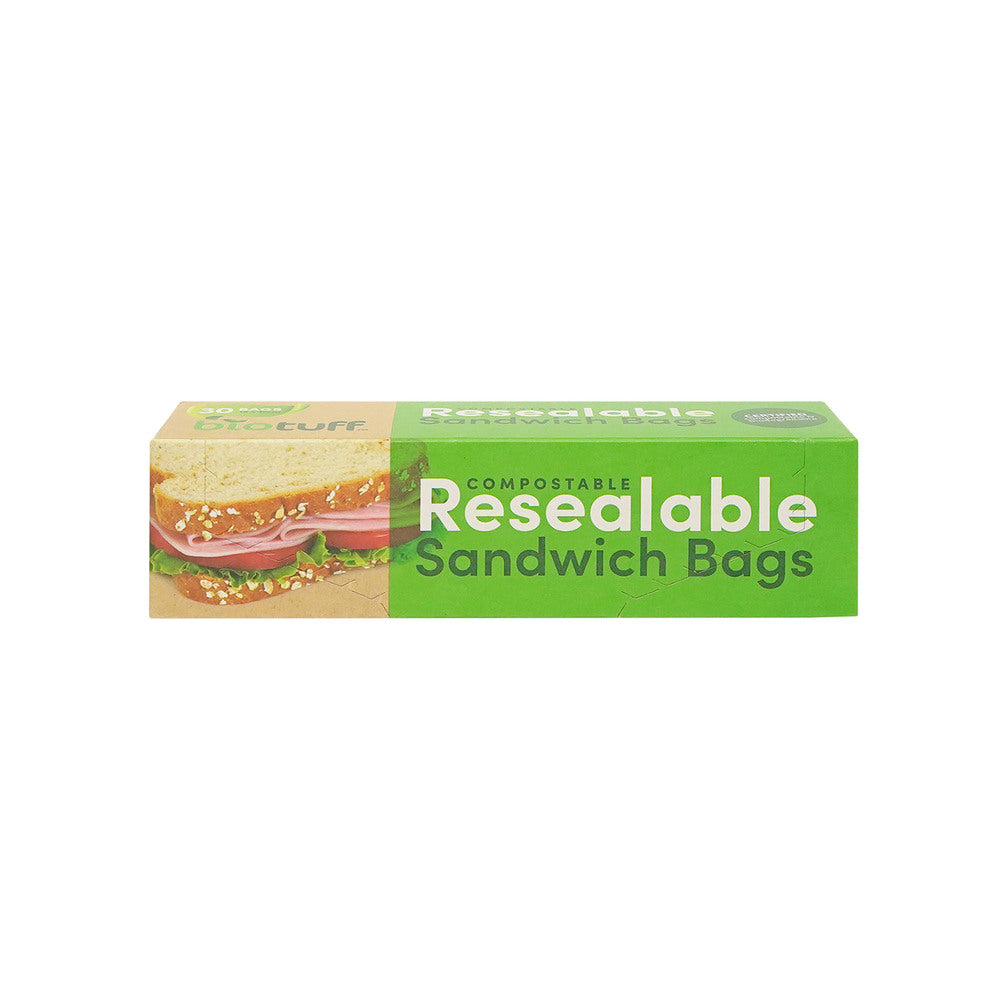 Biodegradable Resealable Sandwich Zip Lock (18x17cm) 30 Bags Per Box