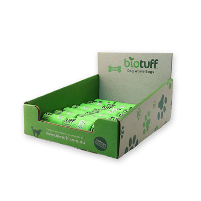 Counter display unit with 20 dog waste rolls