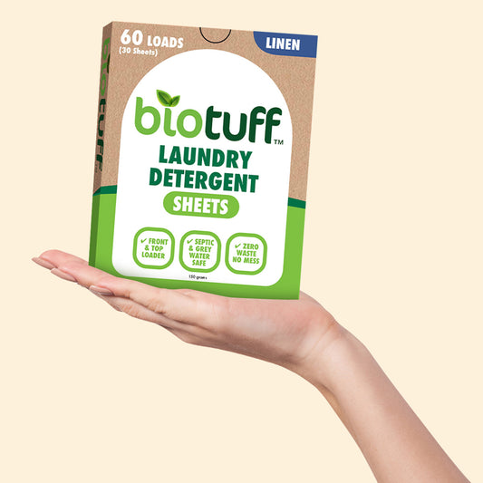 Laundry Sheets zero waste and no mess from Biotuff