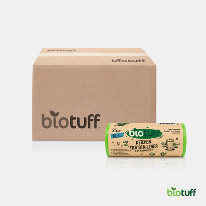 8L Kitchen Tidy Bin Liner with Handles (FOGO Compostable)