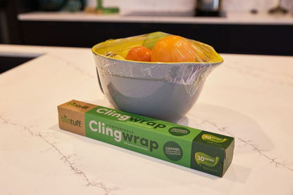 Biodegradable and Compostable Cling Wrap - 100 perforated Sheets x 30 Metre