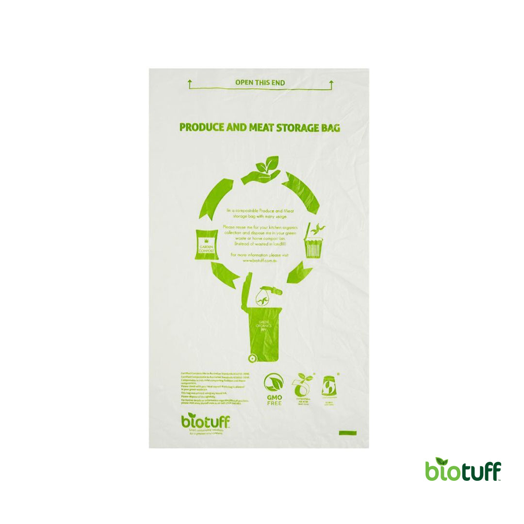 Biotuff Produce And Meat Storage Bags Carton Of 6 Rolls - 1500 Bags