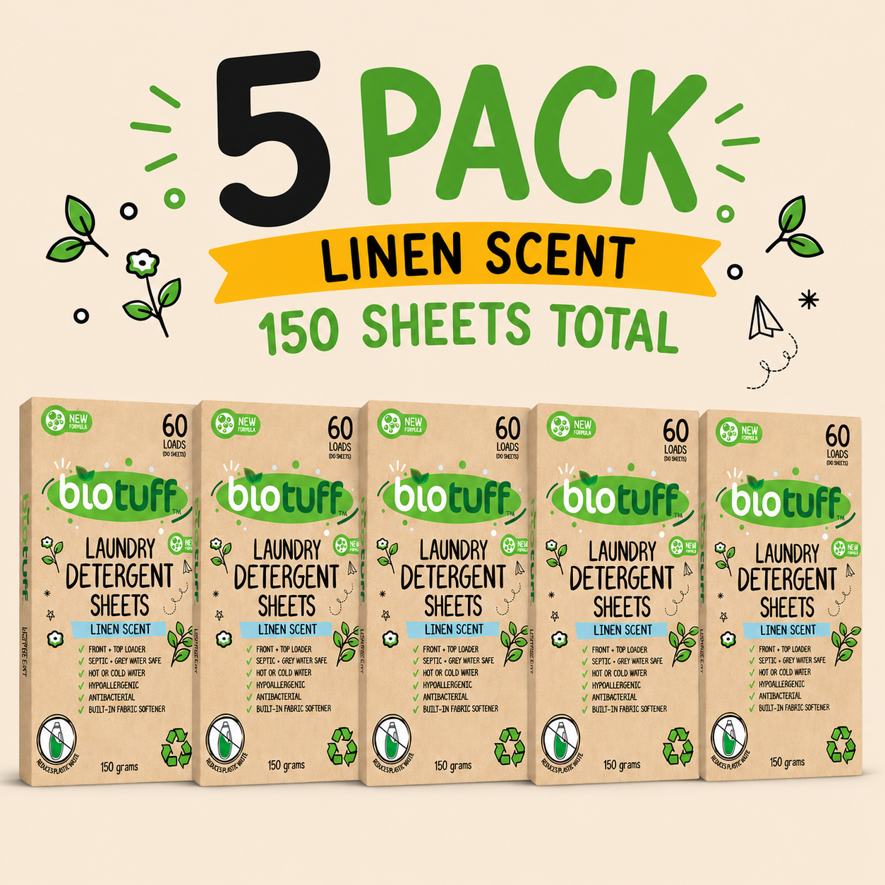 Laundry Detergent Sheets (Eco-Friendly)