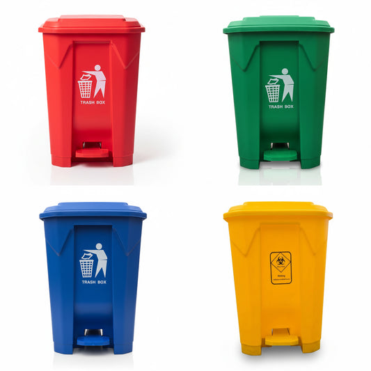 50L Colour-Coded Pedal Waste Bin Range