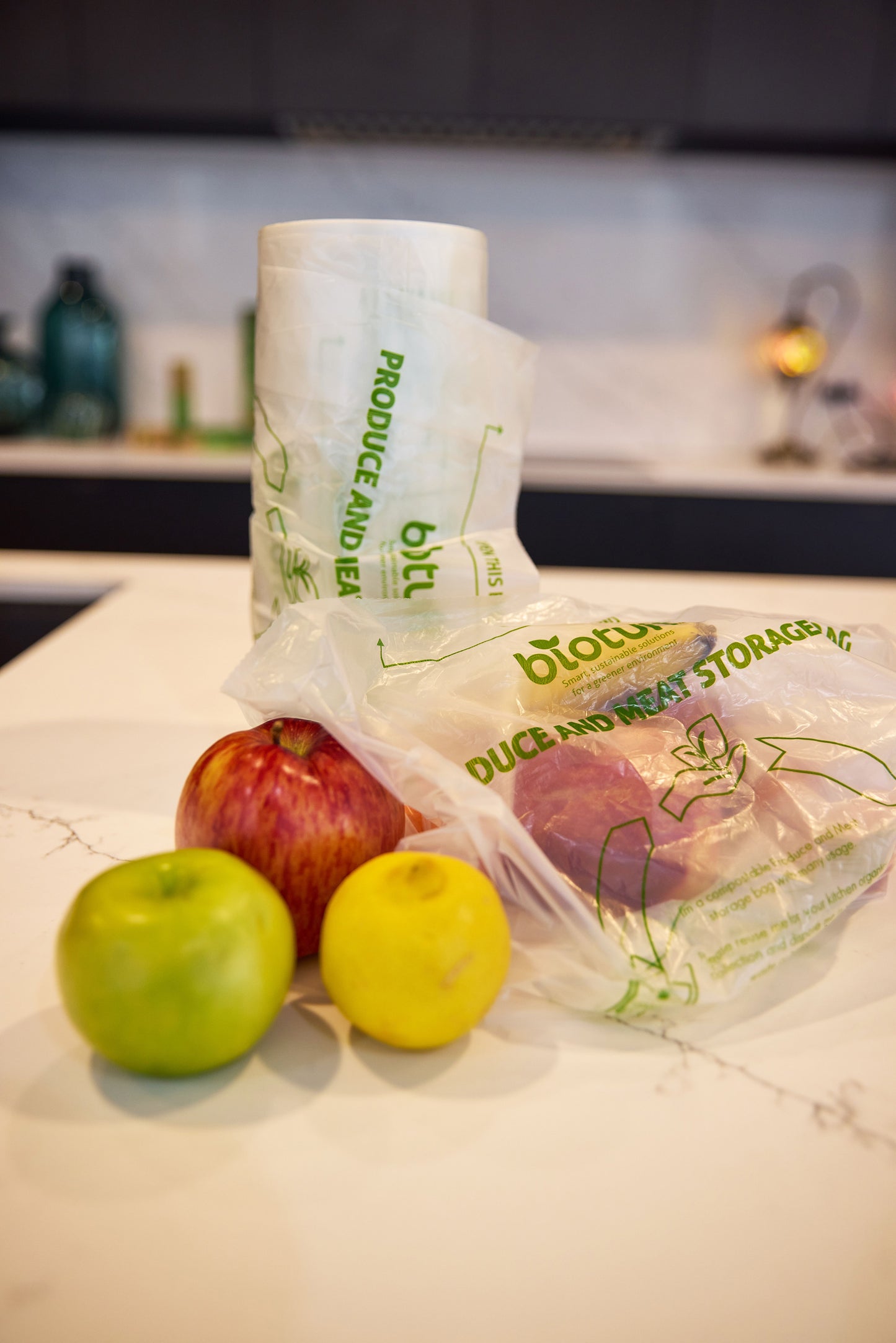 Biotuff Produce And Meat Storage Bags - 250 Bag Roll