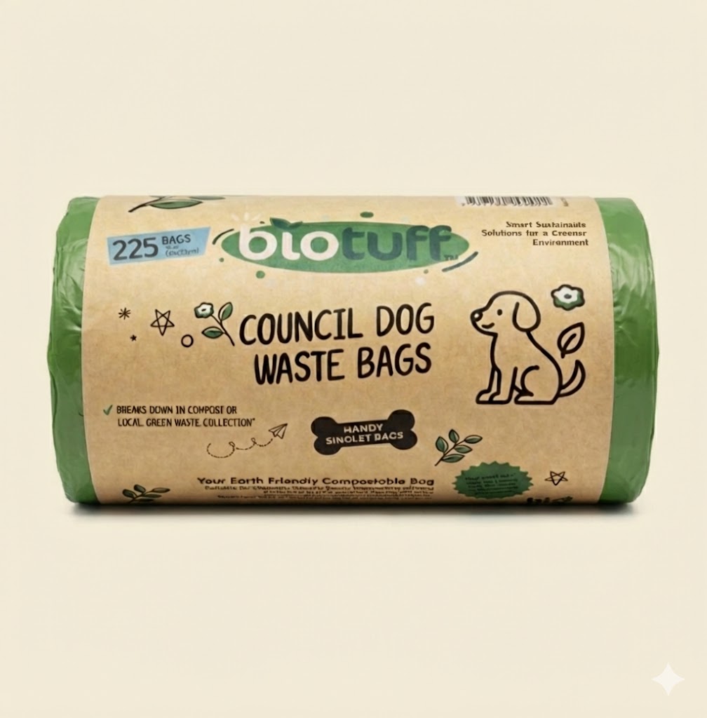 Council Dog Waste Bags (with handles)- 225 Bag Roll