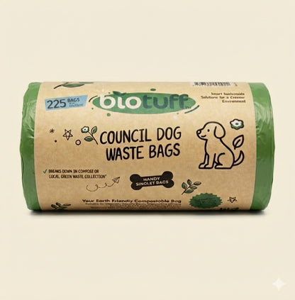 Council Dog Waste Bags (with handles)- 225 Bag Roll